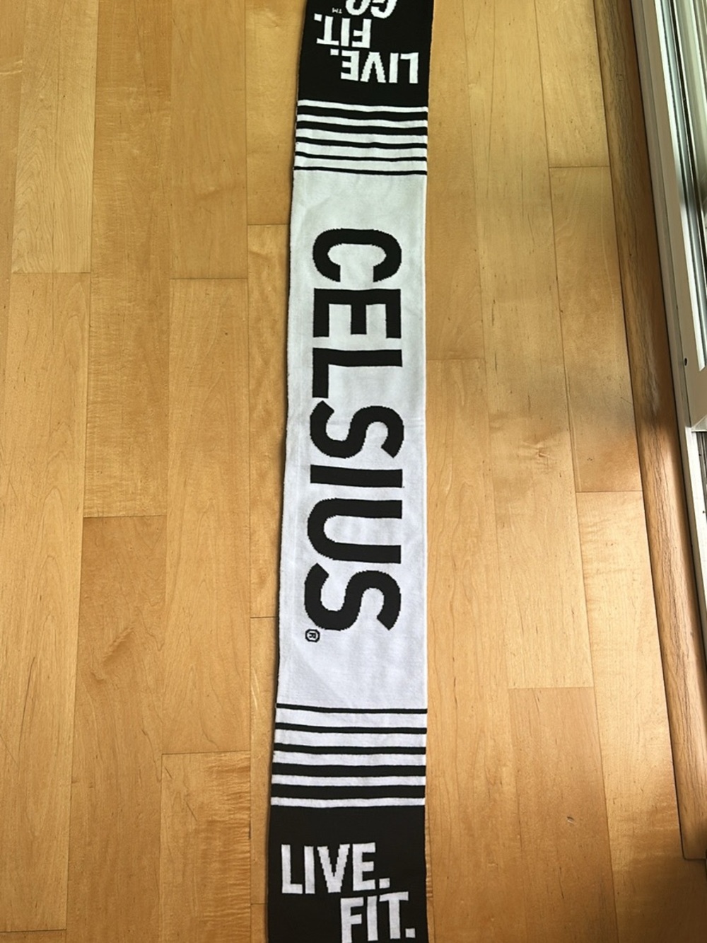 Ruffneck Black and White Reversible Celsius Logo Scarf.